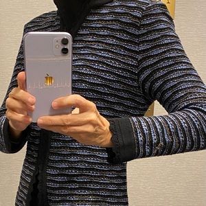 St. John Collection Multi Color Zip Jacket